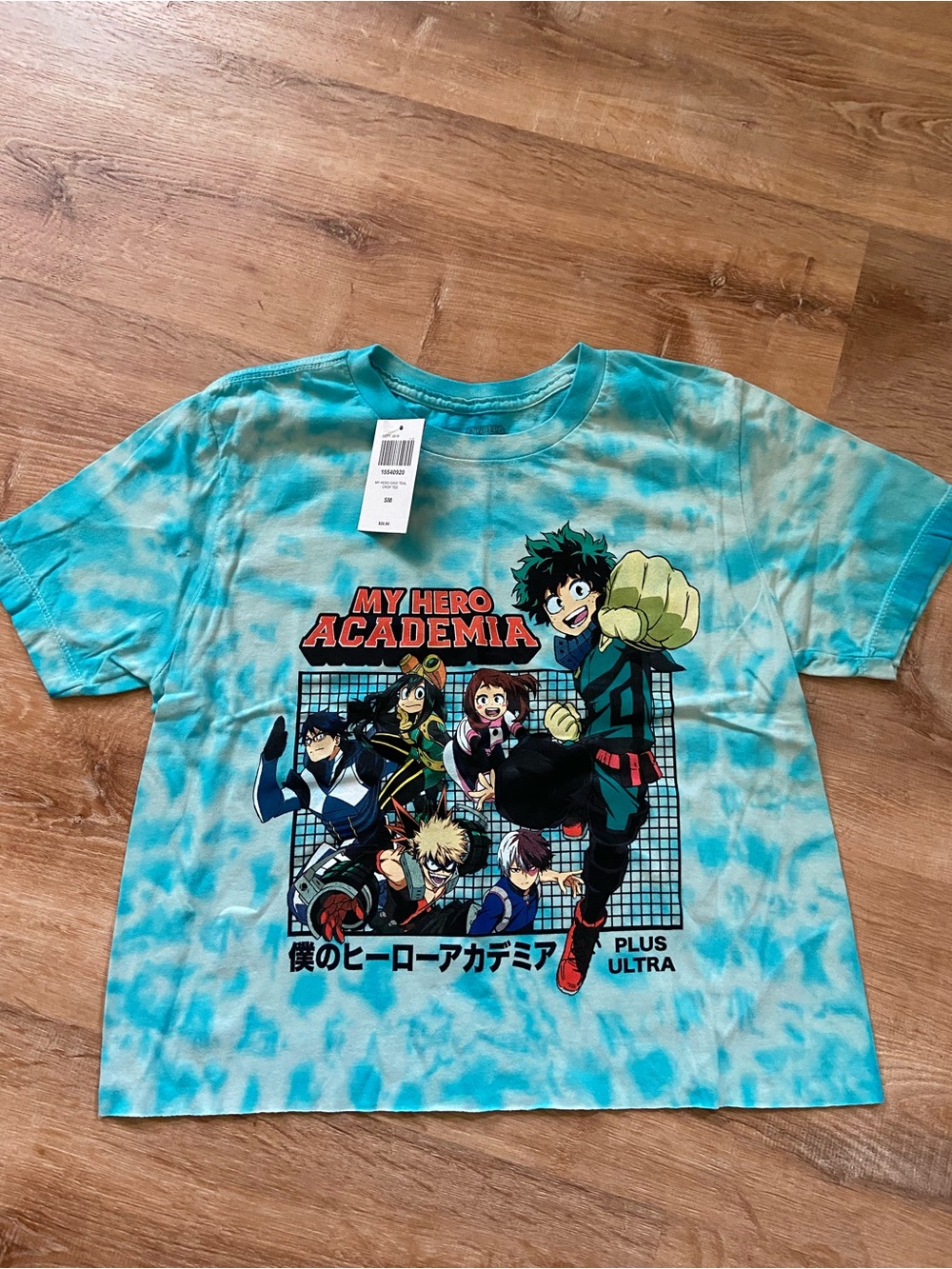 Hot Topic My Hero Academia Tie-Dye Tee in Teal and White